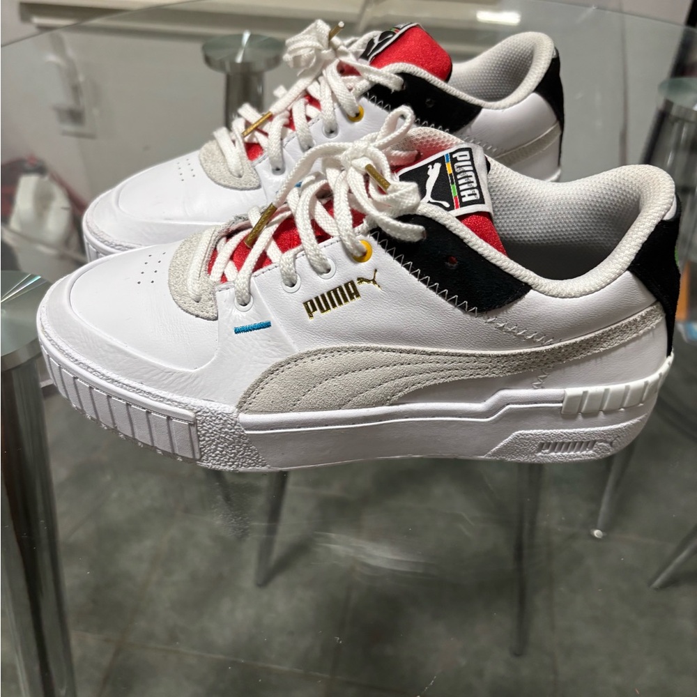 Puma womens White and Red Sneakers